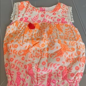 Pink & orange romper